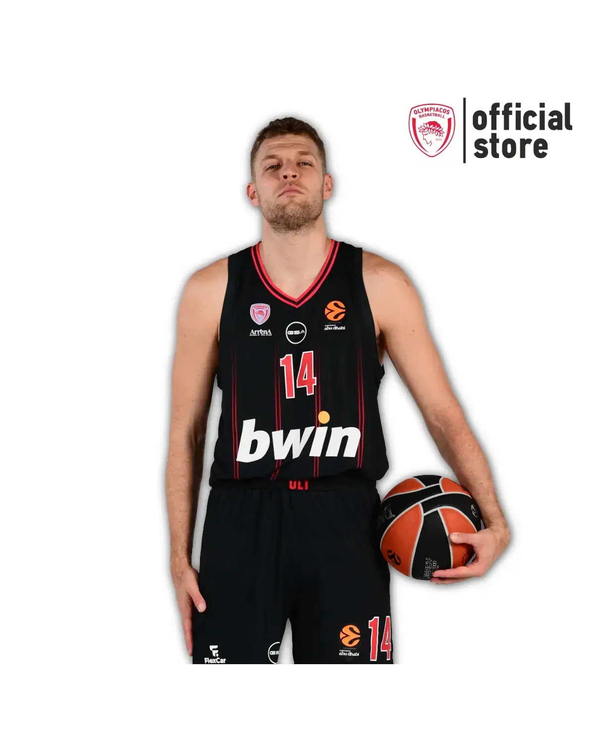 Olympiacos BC 2025-2026 Away Black Jersey – GSA The Legacy Continues @F4ATHENS2026 (Copy)